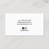 美しいエレガントロゴ美容師化粧アーティスト 名刺 (裏面)