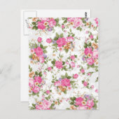 美しいエレガントヴィンテージガーリーバラの花 ポストカード (正面/裏面)