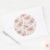 美しいエレガントヴィンテージバラデザイン ラウンドシール (封筒)