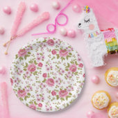 美しいエレガントヴィンテージフローラバラ ペーパープレート (パーティー)