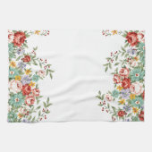 美しいエレガントヴィンテージ春フローラ キッチンタオル (横)