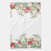 美しいエレガントヴィンテージ春フローラ キッチンタオル (縦)