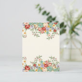 美しいエレガントヴィンテージ春フローラ ポストカード (スタンド正面)