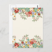美しいエレガントヴィンテージ春フローラ ポストカード (正面/裏面)