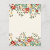 美しいエレガントヴィンテージ春フローラ ポストカード (正面)