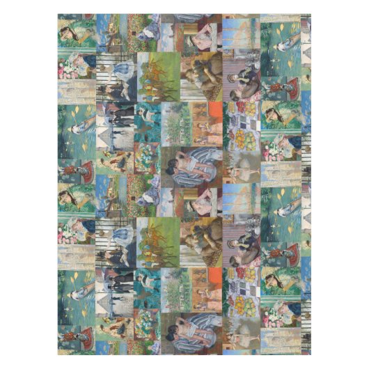 美しいエレガント印象派の芸術 テーブルクロス (正面)