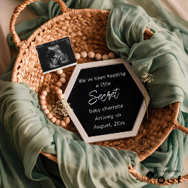 美しいエレガント妊娠の発表 招待状