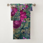 美しいエレガント孔雀の孔雀バスタオルセット バスタオルセット (インサイチュ)