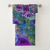 美しいエレガント孔雀の孔雀バスタオルセット バスタオルセット (インサイチュ)