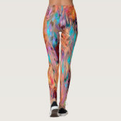 美しいエレガント宝石トーンのシームレスなパターン レギンス (裏面)