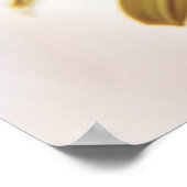 美しいエレガント抽象芸術イエローデイジー花 ポスター (角)