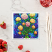 美しいエレガント牡丹コレクション スタンダードカクテルナプキン (インサイチュ)