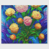 美しいエレガント牡丹コレクション ラッピングペーパー (フラット)