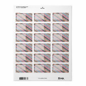 美しいエレガント生地のパタストライプーン ラベル (フルシート)