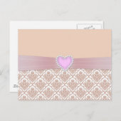 美しいエレガント白い真珠の効果ハート ポストカード (正面/裏面)