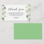 美しいエレガント緑結婚の美しさ エンクロージャーカード (正面/裏面)