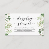 美しいエレガント緑、黒、ディスプレイシャワー エンクロージャーカード (正面)