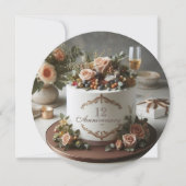 美しいエレガント編集可能なアニバーサリーケーキ (正面)