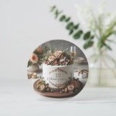 美しいエレガント編集可能なアニバーサリーケーキ (スタンド正面)