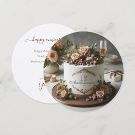 美しいエレガント編集可能なアニバーサリーケーキ