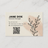 美しいエレガント編集可能QR 名刺 (正面)