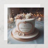 美しいエレガント記念日ケーキの挨拶 (正面/裏面)