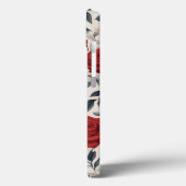 美しいエレガント赤いバラの花の柄のアート Case-Mate iPhoneケース (裏面 / 左)