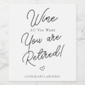 美しいエレガント退職ギフトワインラベル ワインラベル (シングルラベル)