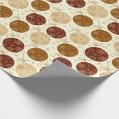 美しいエレガント金ゴールドのクリスマスぶら下がったのボール ラッピングペーパー (角)