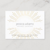 美しいエレガント金ゴールド日が差すことラッシュアフターケア 名刺 (裏面)