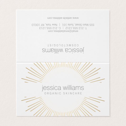 美しいエレガント金ゴールド日が差すことラッシュアフターケア 名刺 (外部フラット)