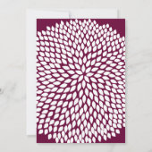 美しいエレガント《植物》百日草結婚式招待状 招待状 (裏面)