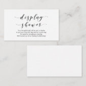 美しいエレガント、黒いフォント、ディスプレイシャワー エンクロージャーカード (正面/裏面)
