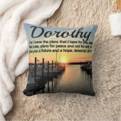 美しいエレミヤ29:11湖の日のカスタム入 クッション (ブランケット)