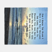 美しいエレミヤ29:11聖なる書物、 経典詩 フリースブランケット (正面(横))