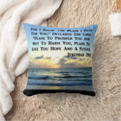 美しいエレミヤ29:11青い空 クッション (ブランケット)