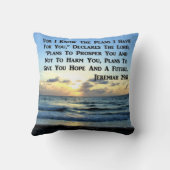 美しいエレミヤ29:11青い空 クッション (裏面)