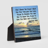 美しいエレミヤ29:11青い空 フォトプラーク (正面)