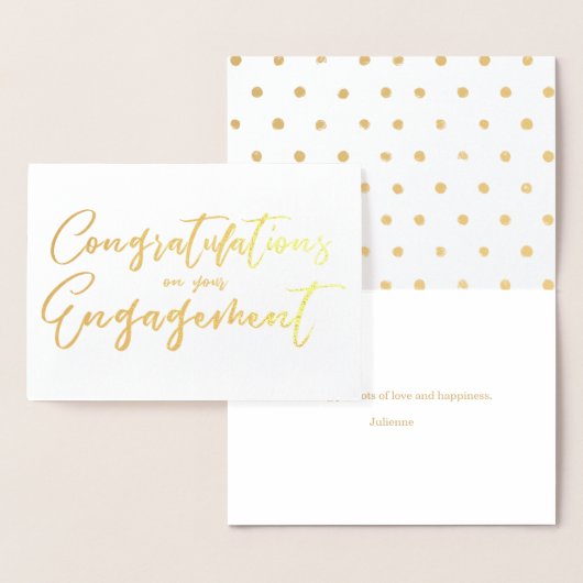 美しいエンゲージメントのお祝い 箔カード (ディスプレー)