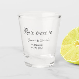 美しいエンゲージメントパーティーの名前と日付を祝おう ショットグラス