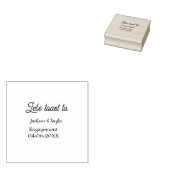 美しいエンゲージメントパーティーの名前と日付を祝おう ラバースタンプ (押印)