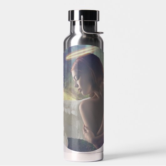 美しいエンジェルと妖精ファンタジーアート ウォーターボトル (左面)