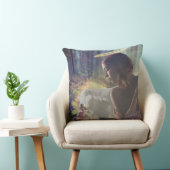 美しいエンジェルと妖精ファンタジーアート クッション (椅子)