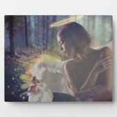 美しいエンジェルと妖精ファンタジーアート フォトプラーク (正面)