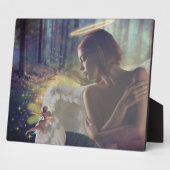 美しいエンジェルと妖精ファンタジーアート フォトプラーク (側面)