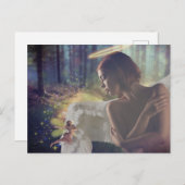 美しいエンジェルと妖精ファンタジーアート ポストカード (正面/裏面)