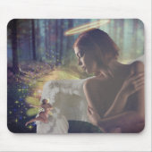 美しいエンジェルと妖精ファンタジーアート マウスパッド (正面)