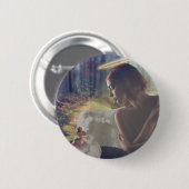 美しいエンジェルと妖精ファンタジーアート 缶バッジ (正面&裏面)