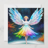 美しいエンジェルウィングスアート–35444 招待状 (裏面)