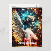 美しいエンジェルクリスマス ポストカード (正面/裏面)